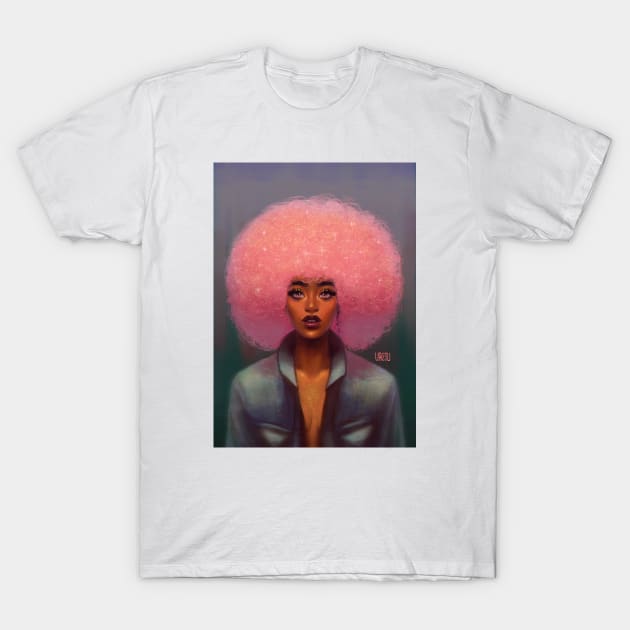 P!nk Afro T-Shirt by VactuART